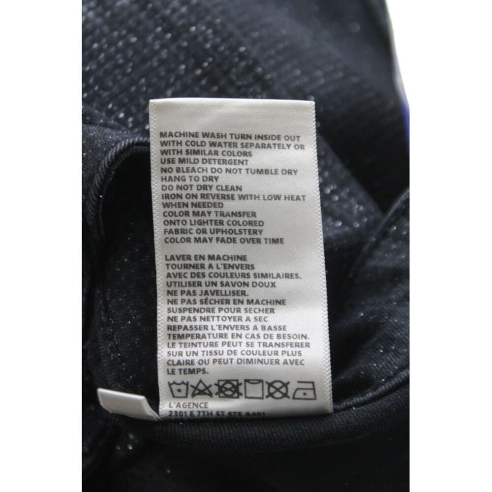 L'Agence Womens Black Checked Cotton Skinny Jeans Size 29 - Picture 5 of 6